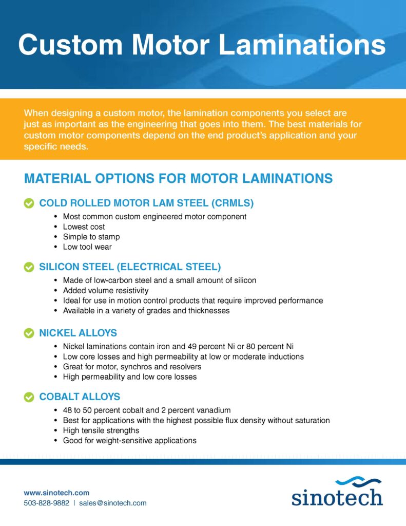 Motor Laminations by Sinotech